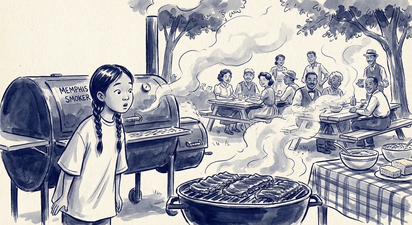 Memphis, Tennessee — ink wash illustration