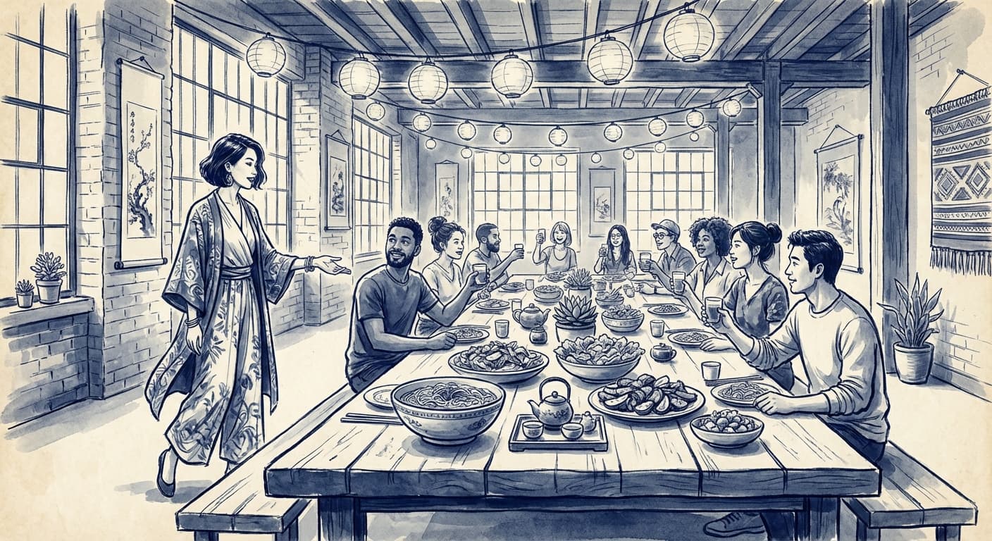 Los Angeles, California — ink wash illustration